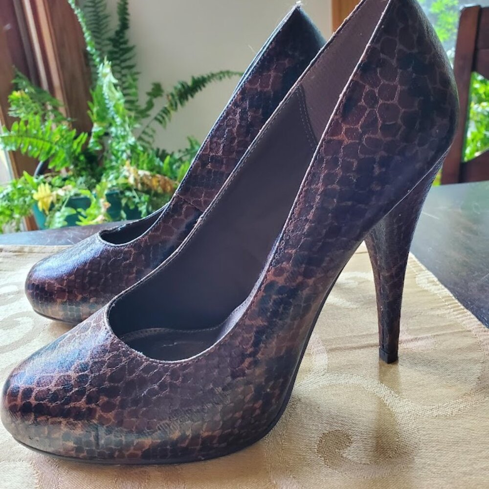 MIA 5" Snakeskin Heels